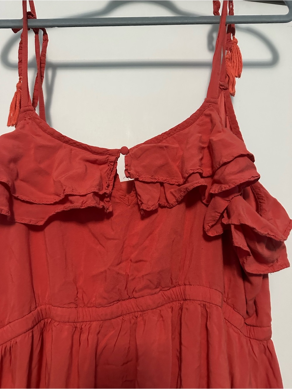 Women's Rust Ruffle Hem Sundress - Picture 7 of 7